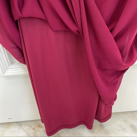 Maroon Lace Maternity Maxi Dress - Picture 6 of 11